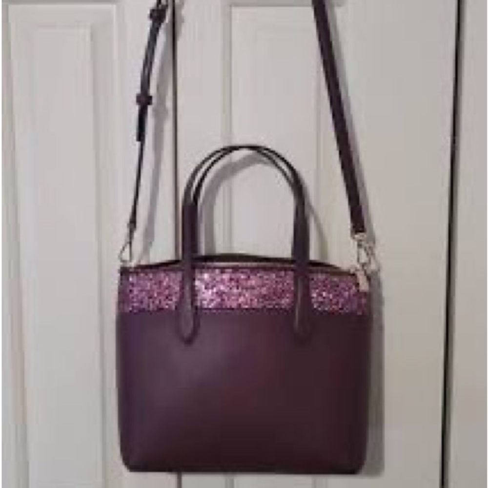 Kate spade 
Flash glitter satchel 
Cherrywood 
New with tags/original packaging